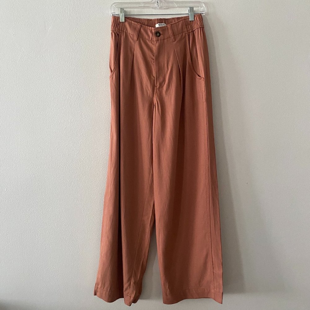 Madewell Women The Neale Straight-Leg Pant in Drapeweave, Dried Rose, Size 4